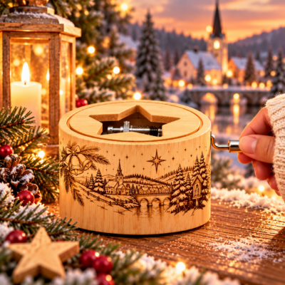 Weihnachtliche-Spieluhr-im-Winterdorf