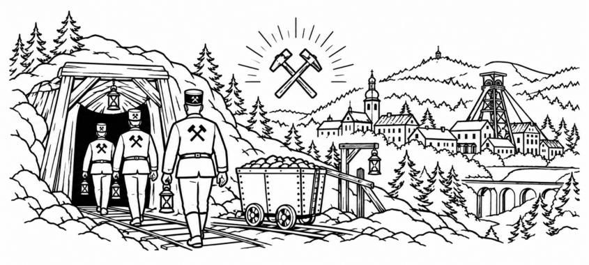 Spieluhr Steigerlied aus Bambus mit Bergkristall – Bergbau-Motiv – Bild 3